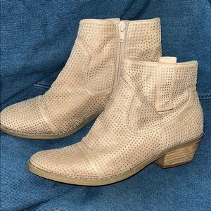 Studded Tan Ankle Boots